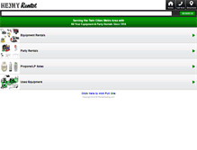 Tablet Screenshot of hejnyrental.com